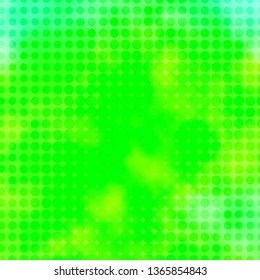 Light Green vector backdrop with circles. Colorful illustration with gradient dots in nature style. Design for your commercials.