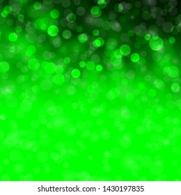 Light Green vector backdrop with circles. Illustration with set of shining colorful abstract spheres. Design for your commercials.