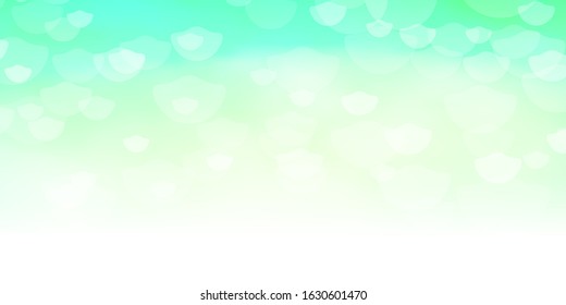 Light Green vector backdrop with circles. Glitter abstract illustration with colorful drops. Pattern for wallpapers, curtains.