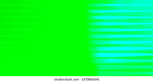 Light Green vector backdrop with circles. Colorful illustration with gradient dots in nature style. Design for posters, banners.