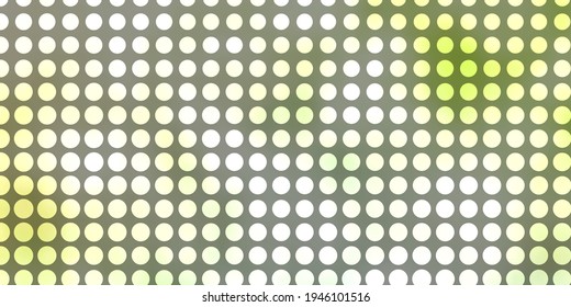 Light Green vector backdrop with circles. Modern abstract illustration with colorful circle shapes. Design for your commercials.