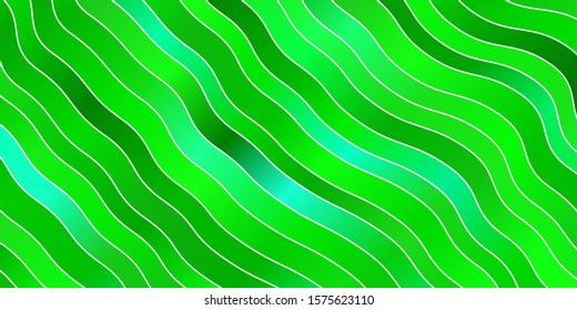 Light Green vector backdrop with circular arc. Abstract illustration with gradient bows. Best design for your ad, poster, banner.