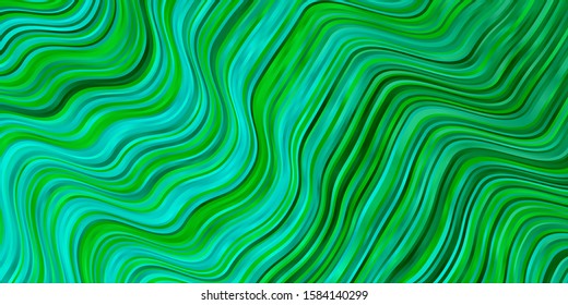 Light Green vector backdrop with circular arc. Colorful illustration in circular style with lines. Pattern for websites, landing pages.