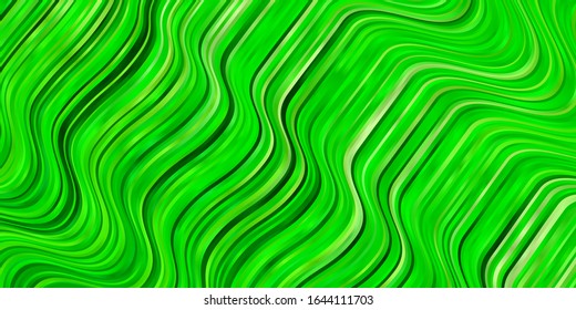 Light Green vector backdrop with circular arc. Colorful geometric sample with gradient curves.  Template for your UI design.