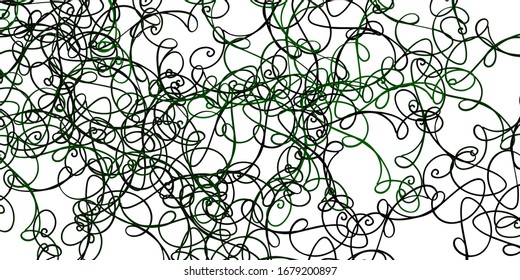 Light Green vector backdrop with circular arc. Colorful illustration in abstract style with bent lines. Template for your UI design.