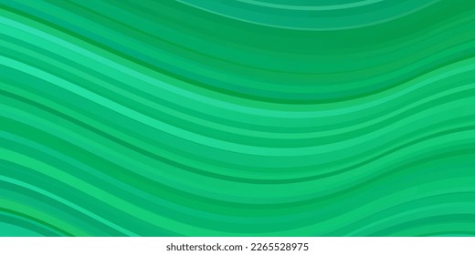 Light Green vector backdrop with circular arc. Colorful illustration in abstract style with bent lines. Pattern for booklets, leaflets.