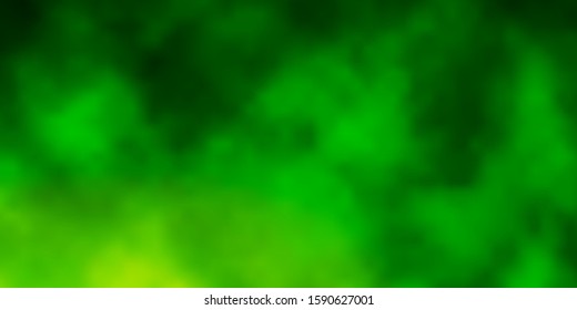 Light Green vector backdrop with cumulus. Illustration in abstract style with gradient clouds. Template for websites.