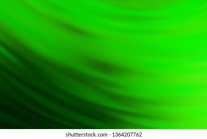 Light Green vector backdrop with curved lines. An elegant bright illustration with gradient. The best colorful design for your business.