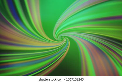 Light Green vector backdrop with curved lines. A shining illustration, which consists of curved lines. Template for cell phone screens.