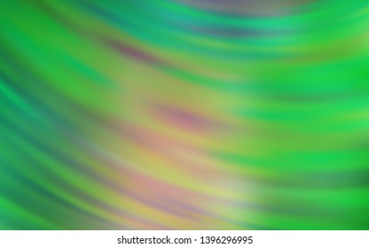 Light Green vector backdrop with curved lines. Modern gradient abstract illustration with bandy lines. A completely new template for your design.
