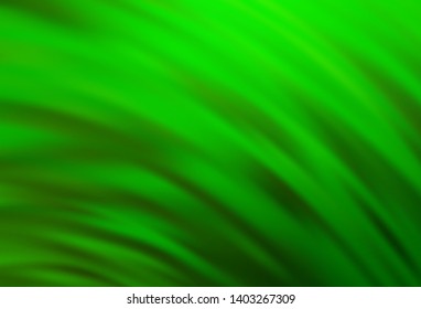 Light Green vector backdrop with curved lines. Modern gradient abstract illustration with bandy lines. The best colorful design for your business.