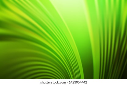 Light Green vector backdrop with curved lines. Colorful illustration in simple style with gradient. Abstract design for your web site.