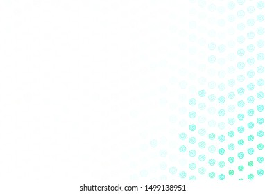 Light Green vector backdrop with curved lines. Colorful abstract illustration with gradient lines. A completely new template for your design.