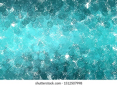 Light Green vector backdrop with curved lines. Geometric illustration in abstract style with gradient.  Brand new design for your ads, poster, banner.