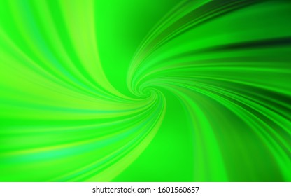 Light Green vector backdrop with curved lines. Shining colorful illustration in simple style. Template for cell phone screens.