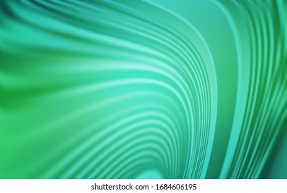 Light Green vector backdrop with curved lines. A shining illustration, which consists of curved lines. A completely new design for your business.