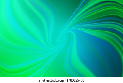 Light Green vector backdrop with curved lines. Colorful illustration in abstract style with gradient. New composition for your brand book.