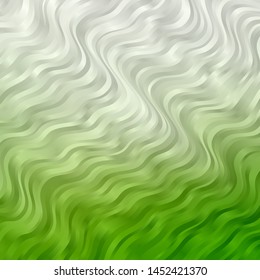 Light Green vector backdrop with curves. Colorful illustration with curved lines. Pattern for ads, commercials.