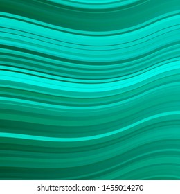 Light Green vector backdrop with curves. Abstract illustration with bandy gradient lines. Design for your business promotion.