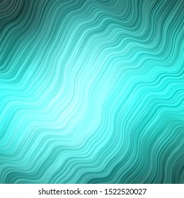 Light Green vector backdrop with curves. Colorful abstract illustration with gradient curves. Template for your UI design.
