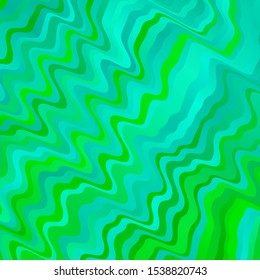 Light Green vector backdrop with curves. Colorful illustration in abstract style with bent lines. Pattern for websites, landing pages.