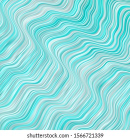 Light Green vector backdrop with curves. Abstract illustration with bandy gradient lines. Pattern for websites, landing pages.