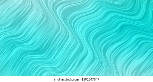 Light Green vector backdrop with curves. Abstract illustration with bandy gradient lines. Pattern for websites, landing pages.