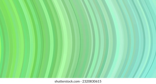 Light Green vector backdrop with curves. Colorful illustration in circular style with lines. Template for cellphones.