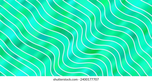Light Green vector backdrop with curves. Colorful illustration in circular style with lines. Template for your UI design.