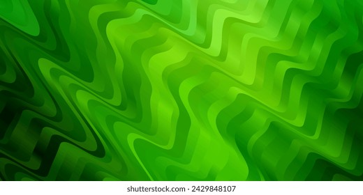 Light Green vector backdrop with curves. Bright sample with colorful bent lines, shapes. Template for cellphones.