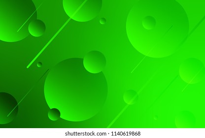 Light Green vector backdrop with dots. Blurred bubbles on abstract background with colorful gradient. New design for ad, poster, banner of your website.