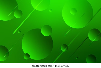 Light Green vector backdrop with dots. Abstract illustration with colored bubbles in nature style. Beautiful design for your business advert.