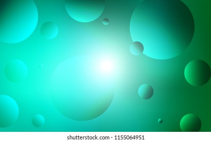 Light Green vector backdrop with dots. Modern abstract illustration with colorful water drops. Beautiful design for your business advert.
