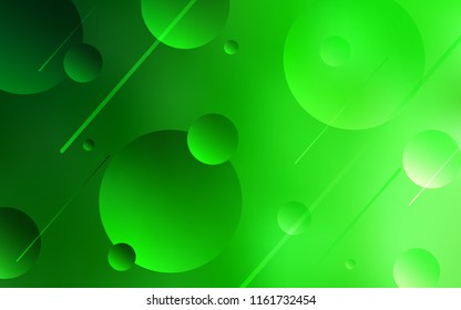 Light Green vector backdrop with dots. Blurred bubbles on abstract background with colorful gradient. Pattern can be used for beautiful websites.