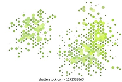 Light Green vector backdrop with dots, spots. Modern abstract illustration with colorful water drops. Template for your brand book.