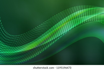 Light Green vector backdrop with dots and lines. Decorative design in abstract style with triangle structure. Pattern for beautiful websites.