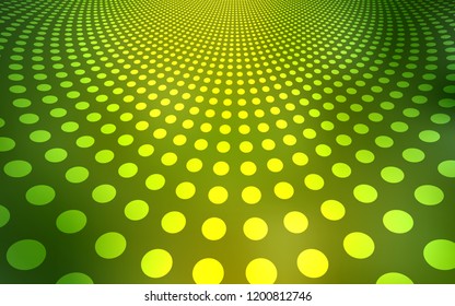Light Green vector backdrop with dots. Glitter abstract illustration with blurred drops of rain. Pattern can be used for beautiful websites.