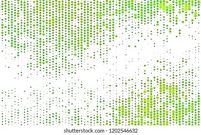 Light Green vector backdrop with dots. Illustration with set of shining colorful abstract circles. Design for business adverts.