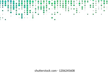 Light Green vector backdrop with dots. Modern abstract illustration with colorful water drops. Pattern for ads, booklets.