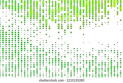 Light Green vector backdrop with dots. Modern abstract illustration with colorful water drops. Pattern of water, rain drops.
