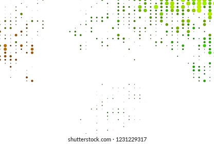 Light Green vector backdrop with dots. Abstract illustration with colored bubbles in nature style. Pattern for beautiful websites.