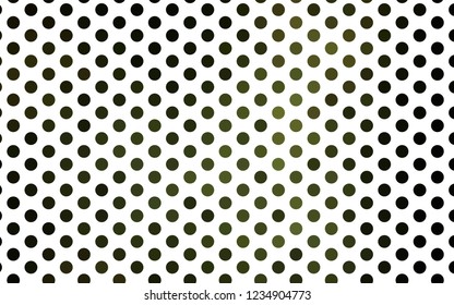 Light Green vector backdrop with dots. Beautiful colored illustration with blurred circles in nature style. Pattern for ads, booklets.