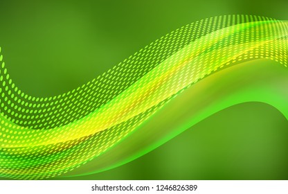 Light Green vector backdrop with dots and lines. Modern abstract colorful illustration with spheres and lines. Pattern for beautiful websites.