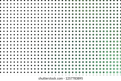 Light Green vector backdrop with dots. Blurred bubbles on abstract background with colorful gradient. Pattern for ads, booklets.