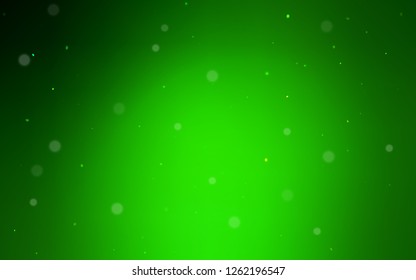 Light Green vector backdrop with dots. Blurred bubbles on abstract background with colorful gradient. Pattern can be used for futuristic ad, booklets.