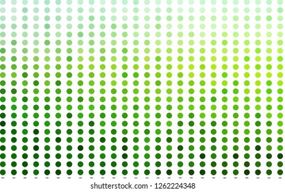 Light Green vector backdrop with dots. Glitter abstract illustration with blurred drops of rain. Pattern for beautiful websites.