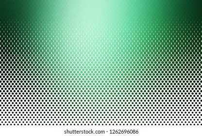 Light Green vector backdrop with dots. Blurred decorative design in abstract style with bubbles. Design for posters, banners.