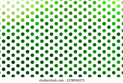 Light Green vector backdrop with dots. Modern abstract illustration with colorful water drops. Pattern for beautiful websites.