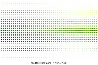 Light Green vector backdrop with dots. Blurred bubbles on abstract background with colorful gradient. Pattern for ads, leaflets.