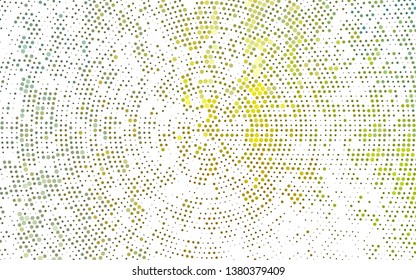 Light Green vector backdrop with dots. Blurred bubbles on abstract background with colorful gradient. Pattern of water, rain drops.